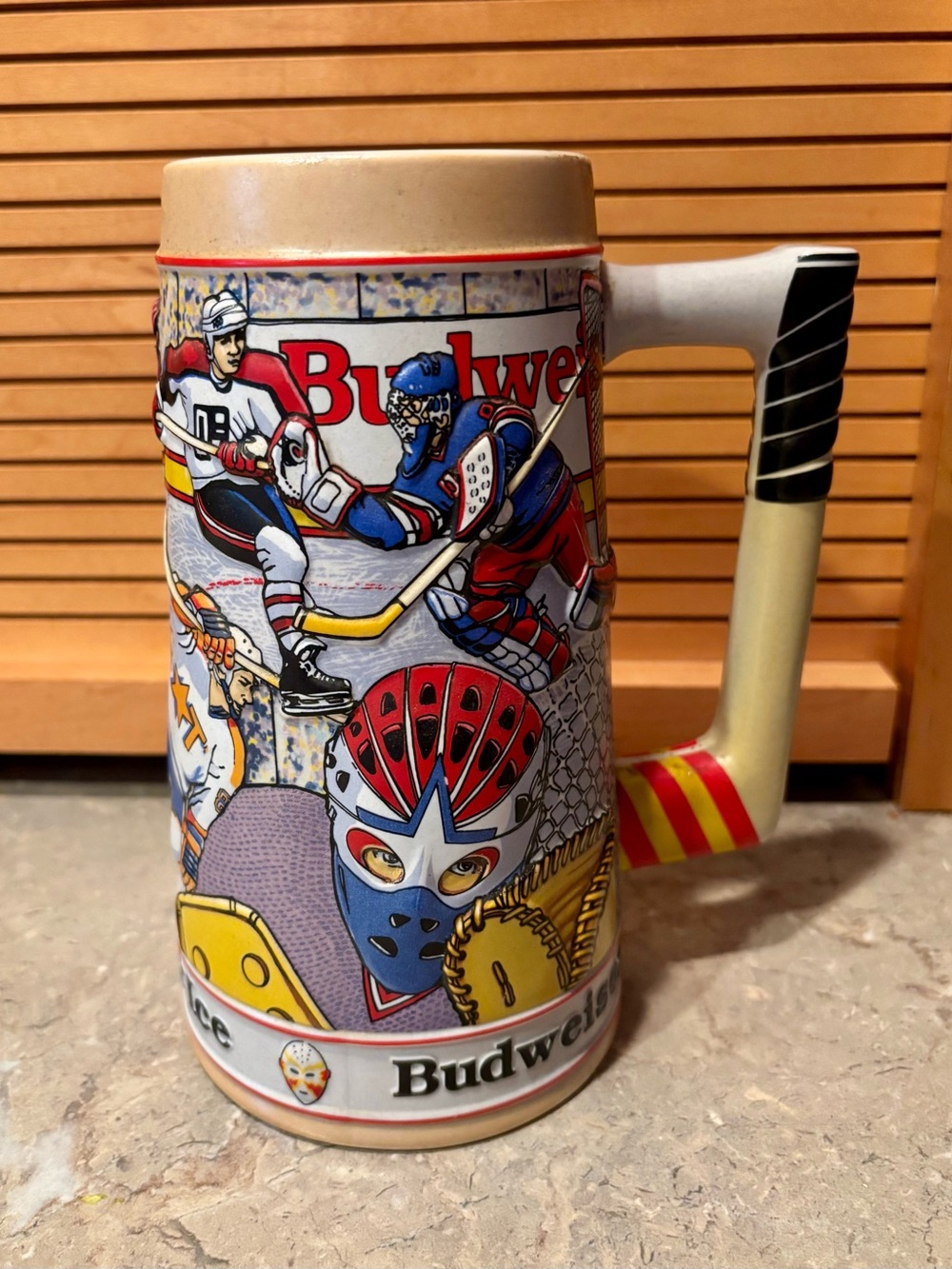 Budweiser Sports Series Hockey Ceramic Stein
